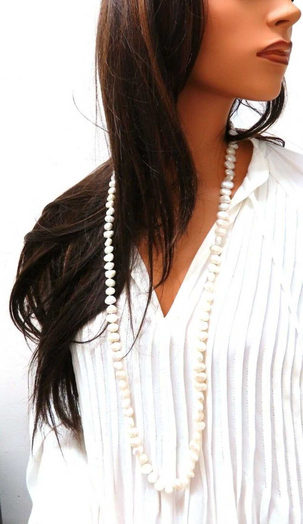 12mm Natural Freshwater Endless Necklace 36inch - image 4