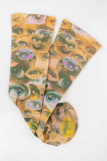 Novelty Photo-Print 70s Eyes Socks