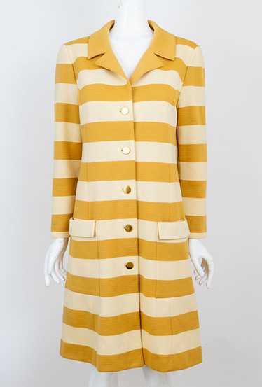 1960s Mod Butte Knit Striped Dress