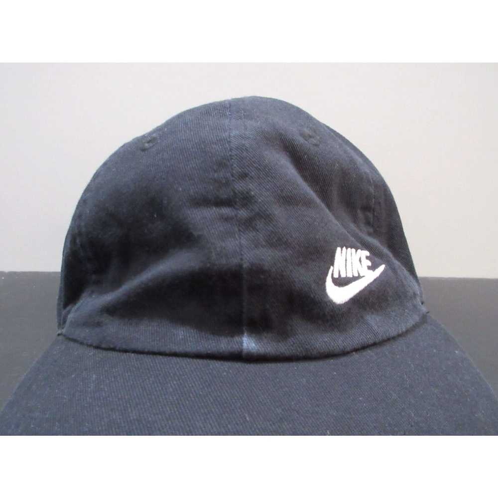 Nike VINTAGE Nike Hat Cap Strap Back Black Swoosh… - image 2