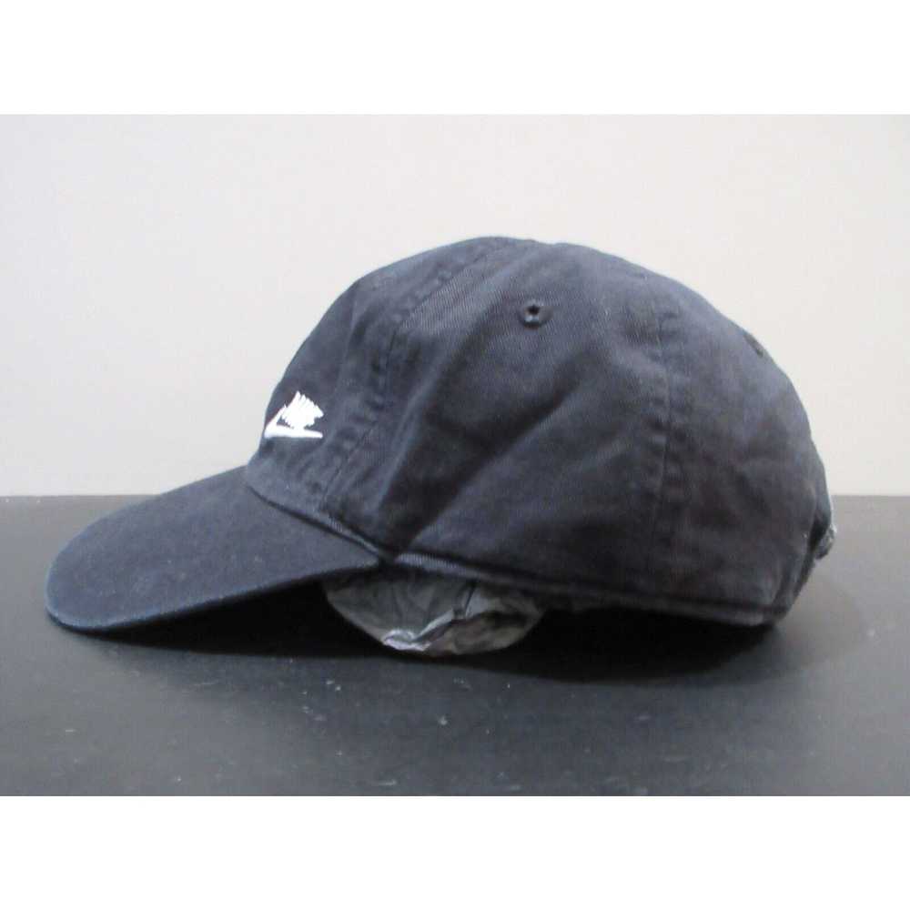 Nike VINTAGE Nike Hat Cap Strap Back Black Swoosh… - image 3