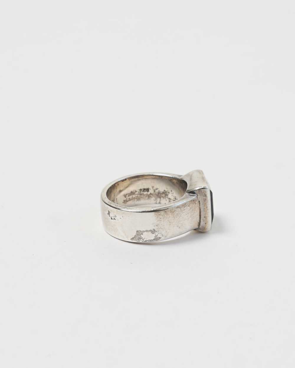 Silver Ring w/ Smoky Topaz / size: 8.5 - image 4