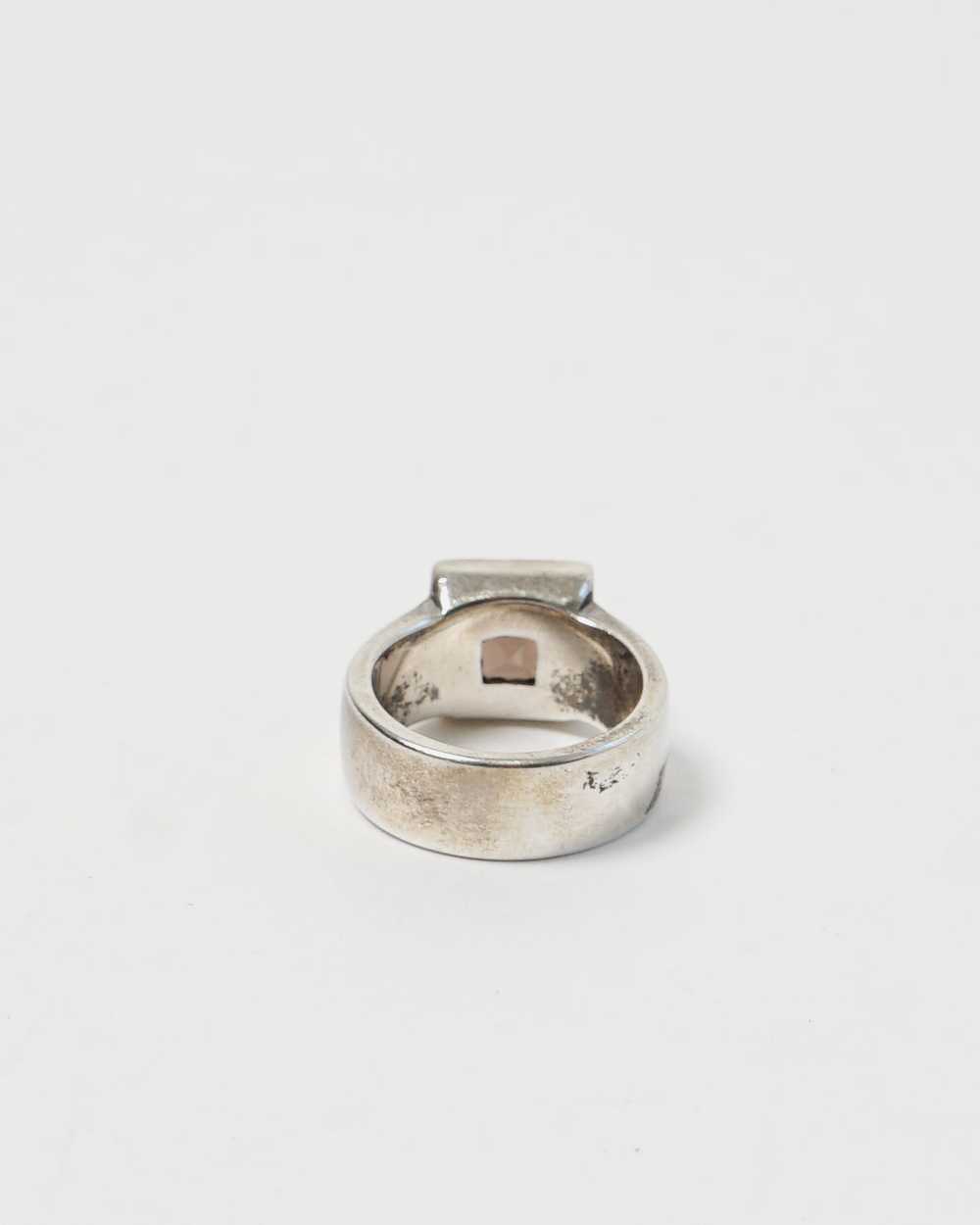 Silver Ring w/ Smoky Topaz / size: 8.5 - image 5