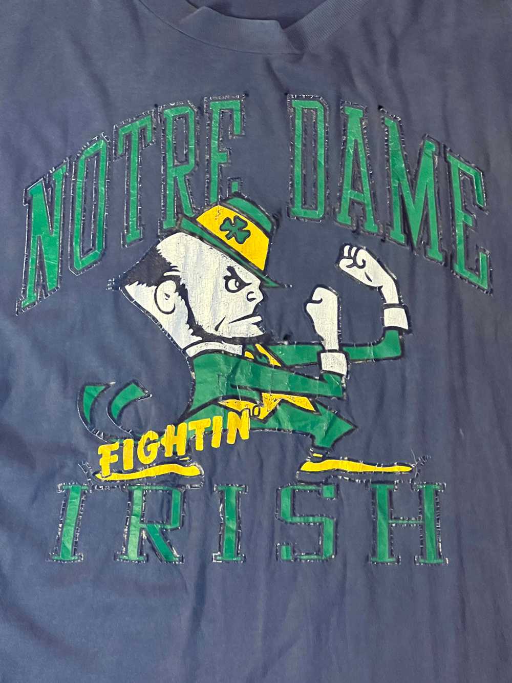 90’s Distressed Notre Dame Fighting Irish Cablesp… - image 2