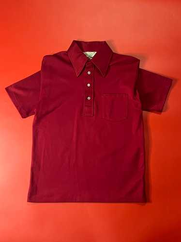 70’s Robert Bruce Red Double Knit Button up