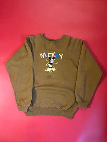 90’s Brown Disney Mickey Mouse Embroidered Sweatsh