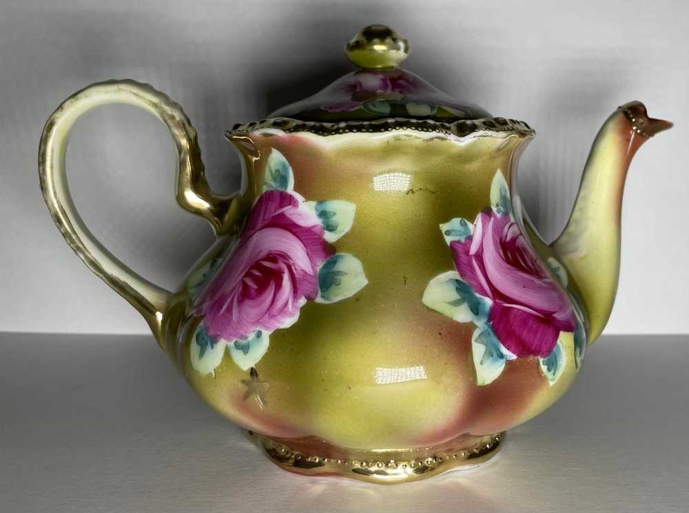 Vintage Mid Century Floral Teapot, Cream, Sugar S… - image 5