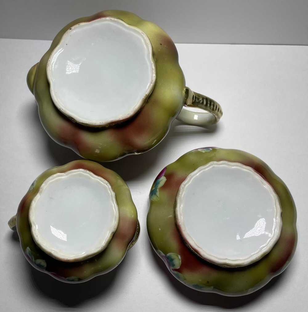 Vintage Mid Century Floral Teapot, Cream, Sugar S… - image 7