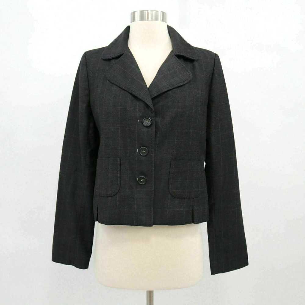 Vintage Via Spiga Blazer Jacket Womens 4 Gray Win… - image 1
