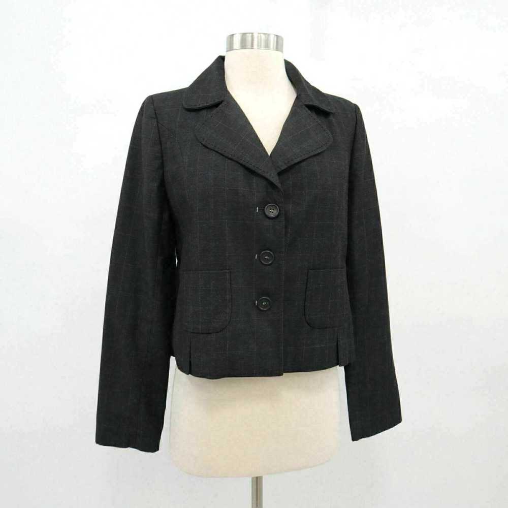 Vintage Via Spiga Blazer Jacket Womens 4 Gray Win… - image 3