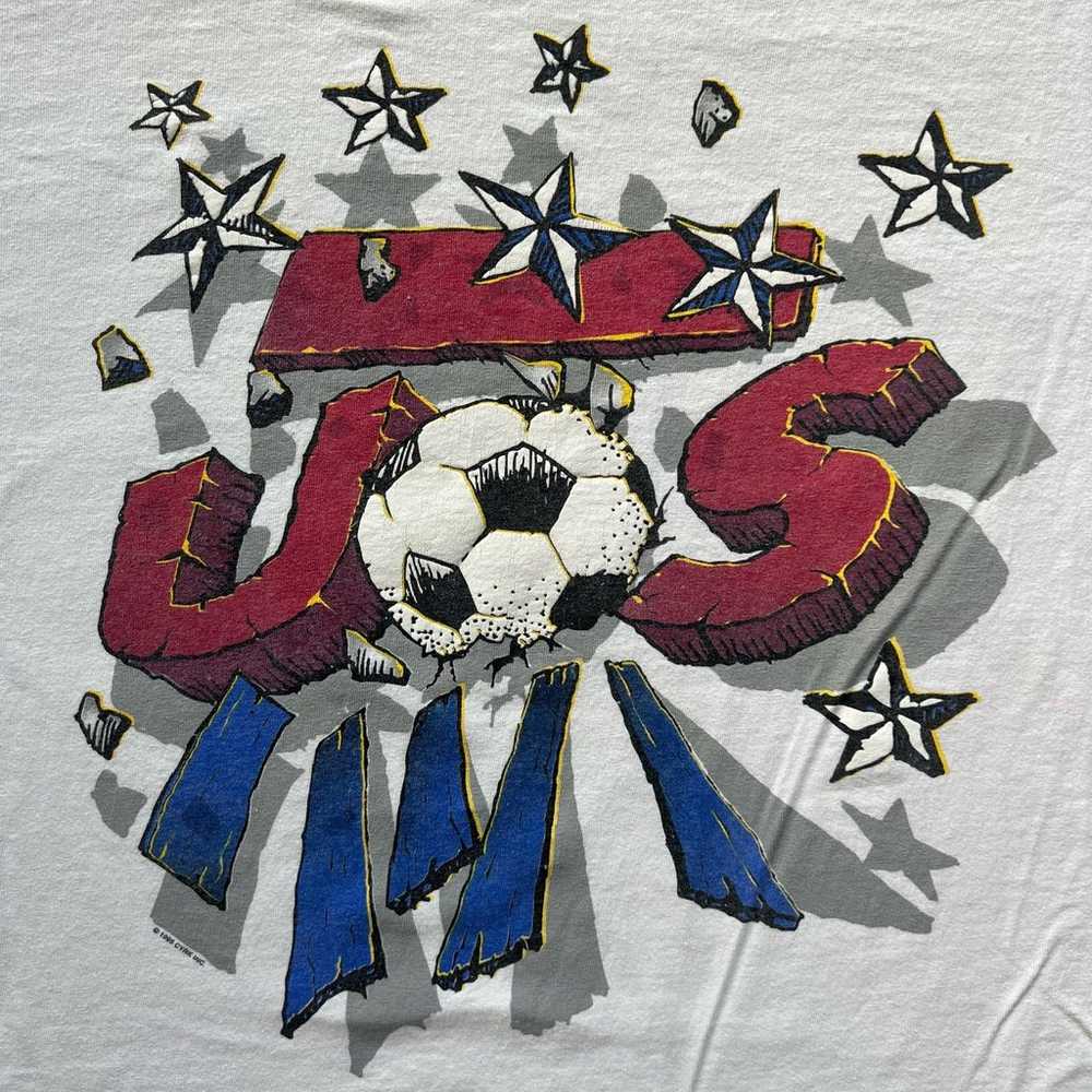 Vintage USA Soccer Shadow World Cup T Shirt Singl… - image 2