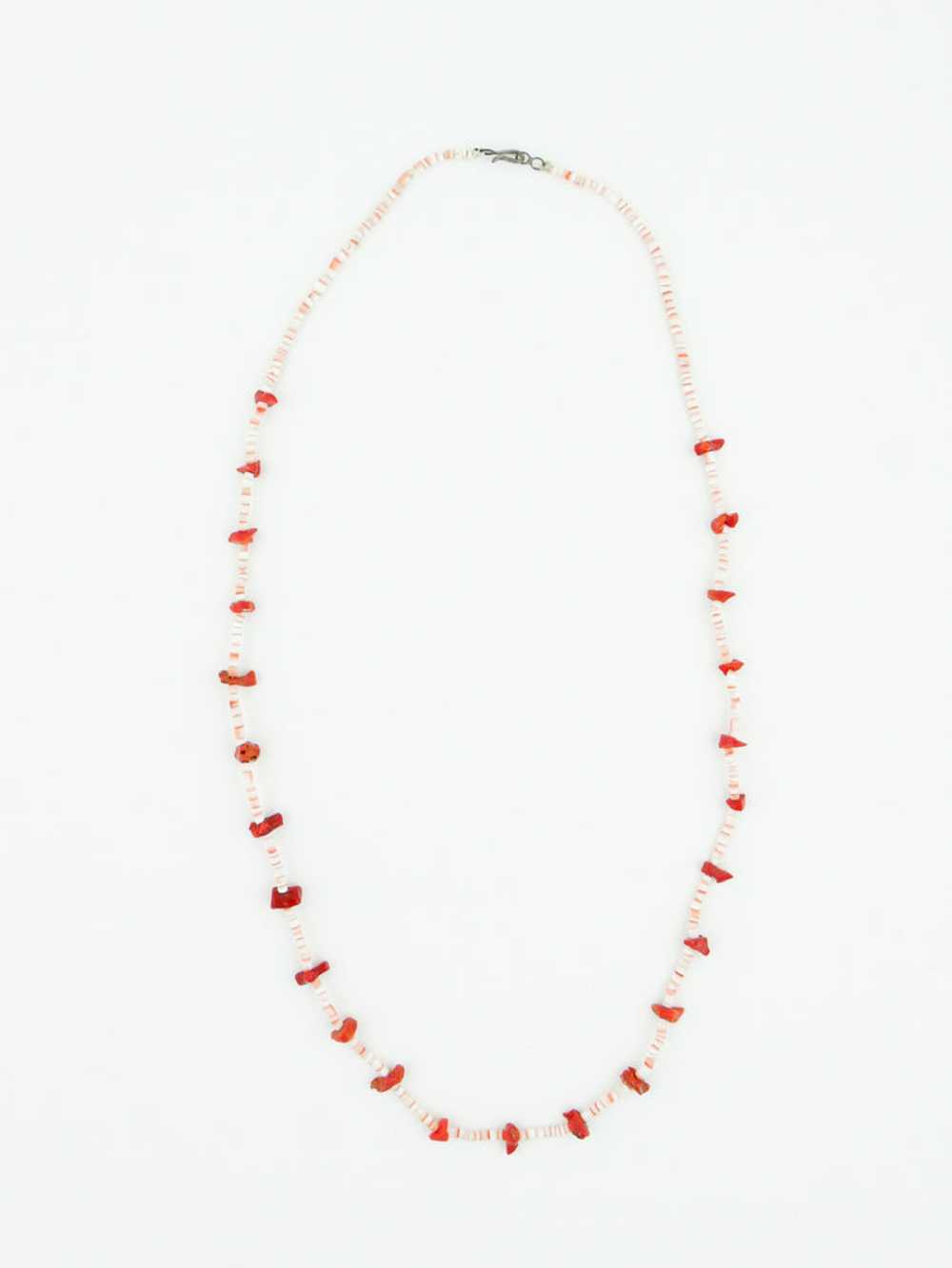 Coral Heishi Necklace - image 2