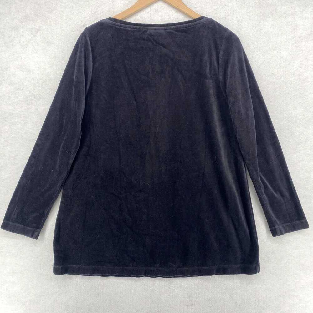 Vintage PURE JILL J. JILL Top Medium Velour Boat … - image 2