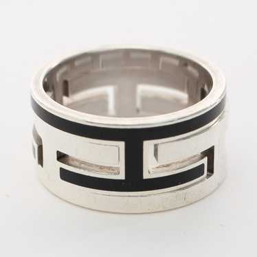 Hermes Move Ash Ring Ring SV925 Silver Black - image 1
