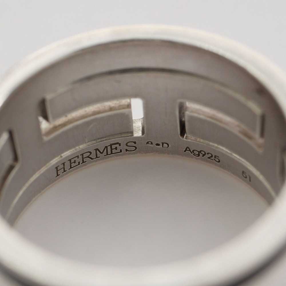 Hermes Move Ash Ring Ring SV925 Silver Black - image 2
