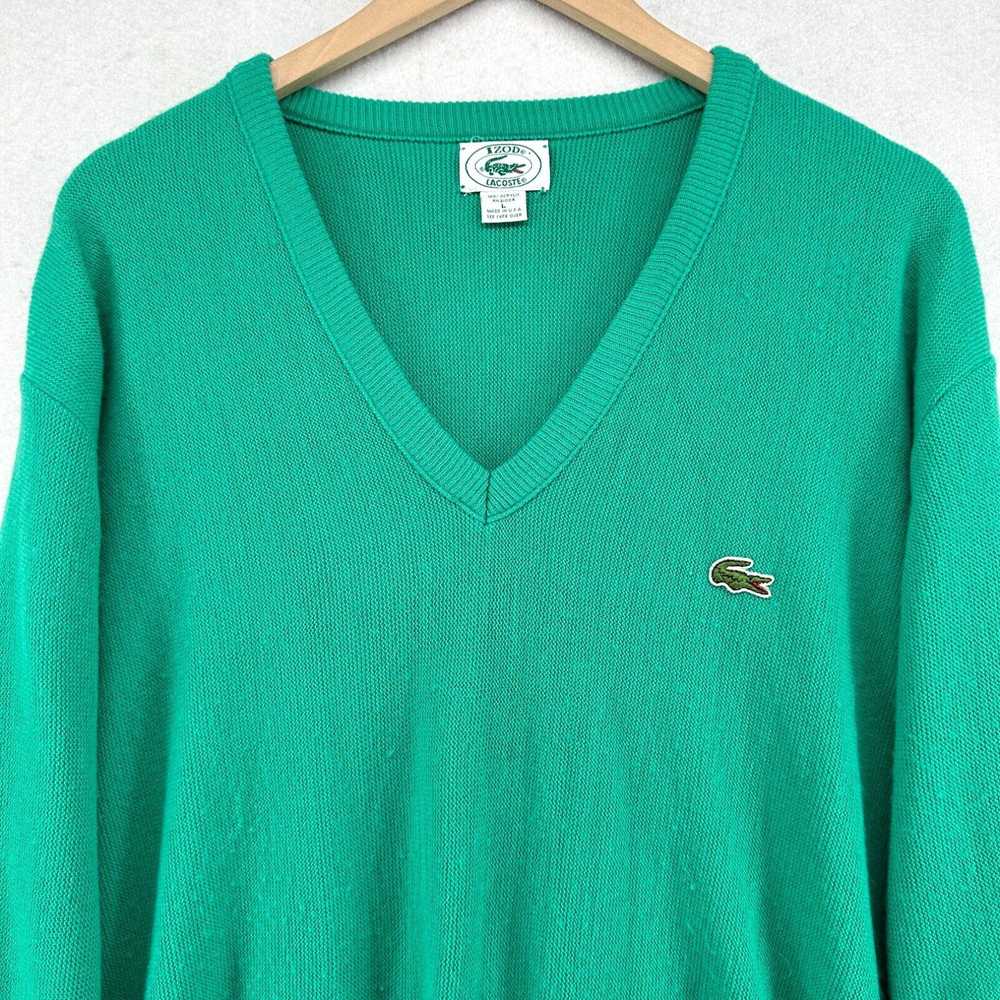 Lacoste IZOD LACOSTE Sweater Mens L V-Neck Long S… - image 1