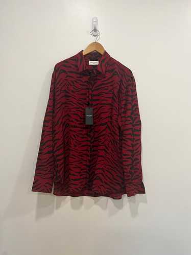 Saint Laurent Paris New red silk tiger shirt - image 1