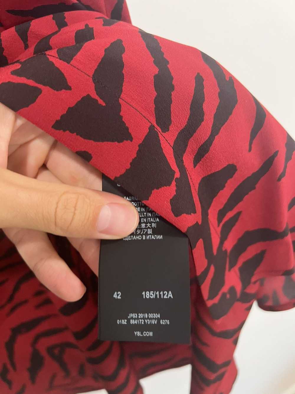 Saint Laurent Paris New red silk tiger shirt - image 5