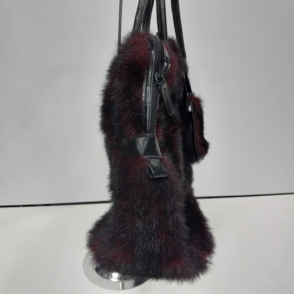 Suzanne Somers Collection Black Cherry Faux Fur T… - image 7