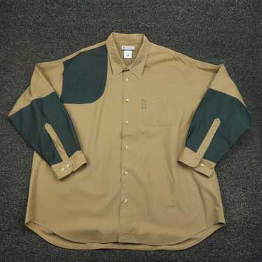 Vintage Columbia Shirt Adult 2XL Brown & Green Br… - image 1