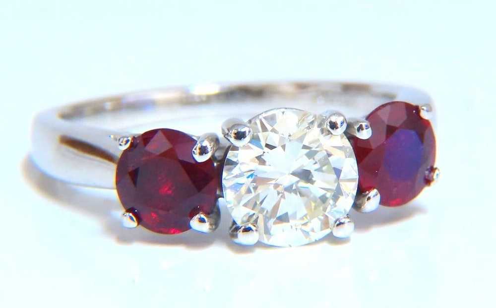 GIA Certified 1.06ct Natural Round Diamond Ruby r… - image 2