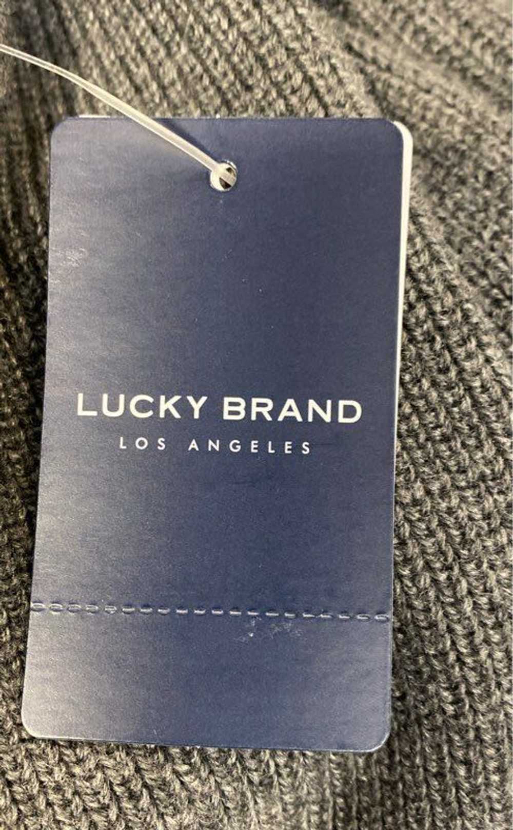 NWT Lucky Brand Mens Gray Ribbed Long Sleeve Quar… - image 3