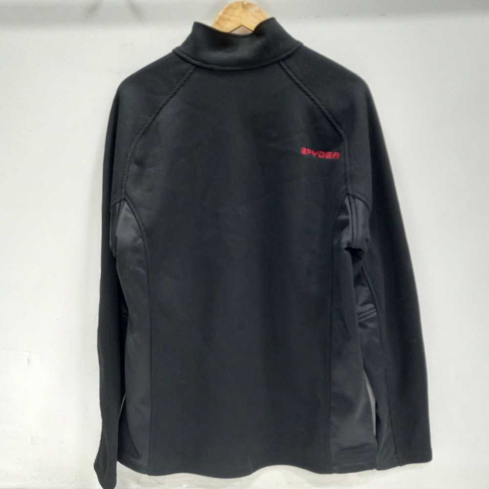 Spyder Black And Red Quarter Zip Pullover Jacket … - image 2