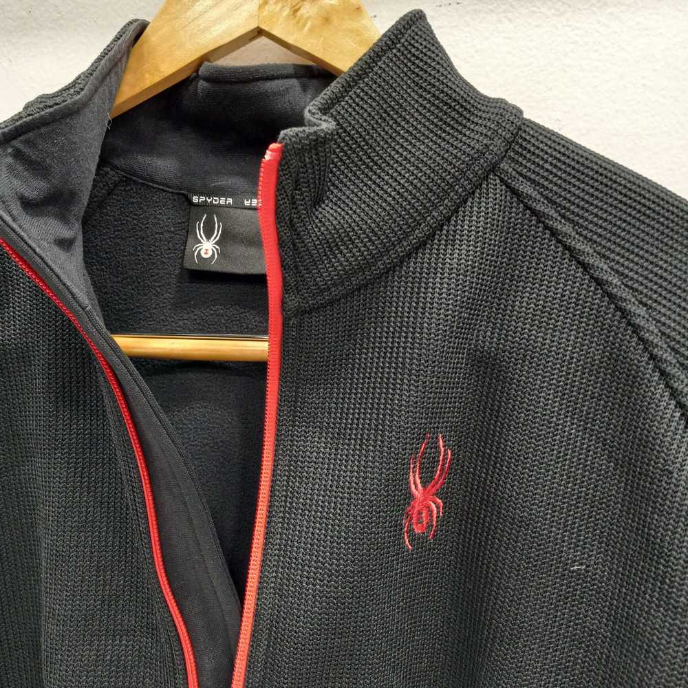 Spyder Black And Red Quarter Zip Pullover Jacket … - image 3