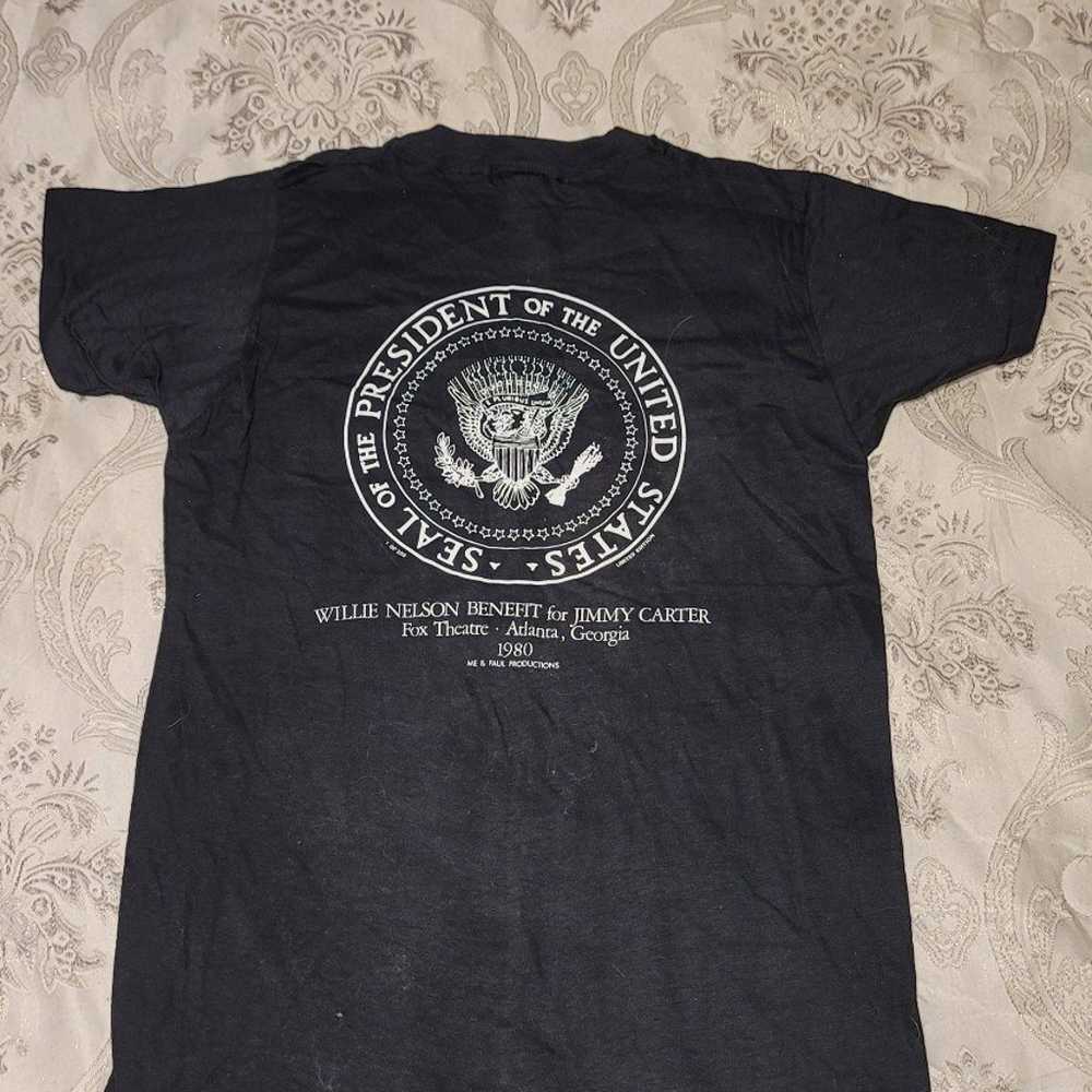 Vintage 1980 Willie Nelson Jimmy Carter Benefit T… - image 3