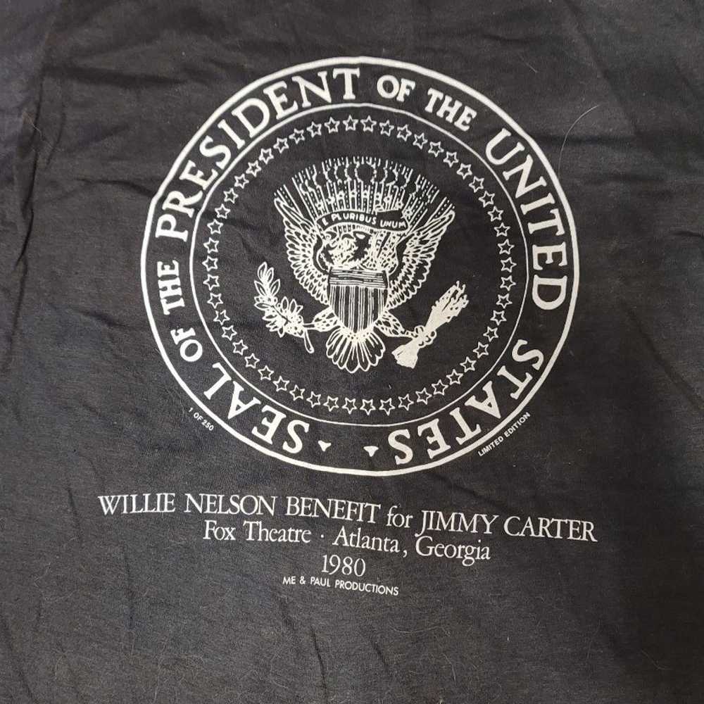 Vintage 1980 Willie Nelson Jimmy Carter Benefit T… - image 4