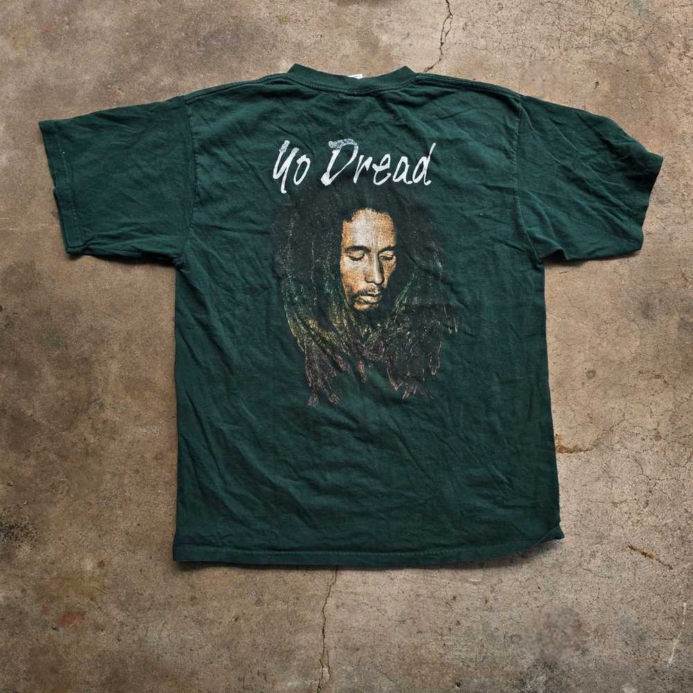 Vintage 90s Bob Marley No Dread Reggae Green Rap … - image 2