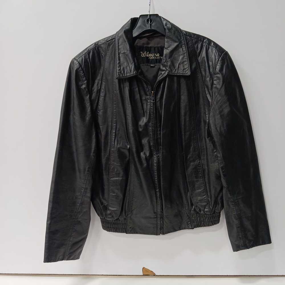 Wilson Women's Black Leather Jacket Size 42 - image 1