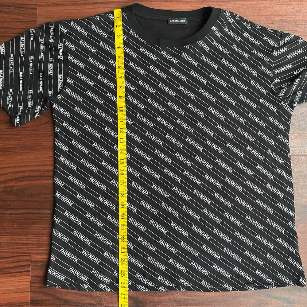 Balenciaga Logo All Over Print T Shirt Mens Size … - image 7