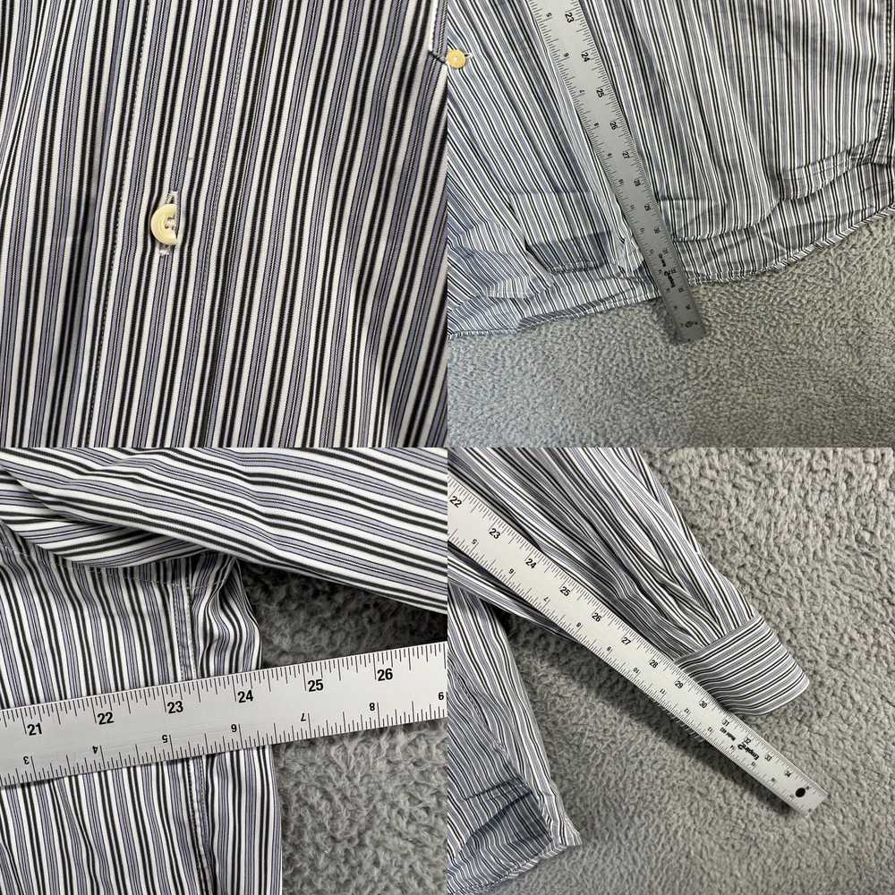 Canali Canali Shirt Mens Large White Gray Striped… - image 4