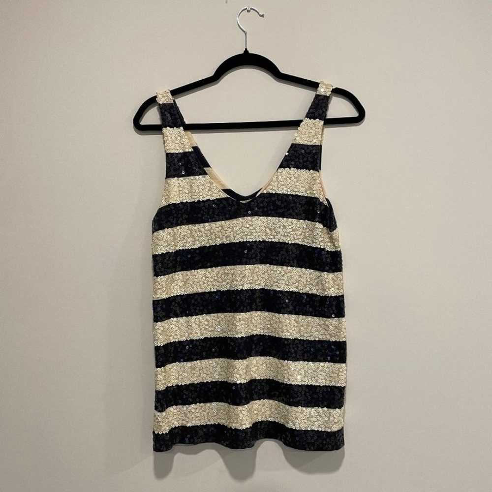 J. Crew Collection Striped Sequin Tank Top - image 2