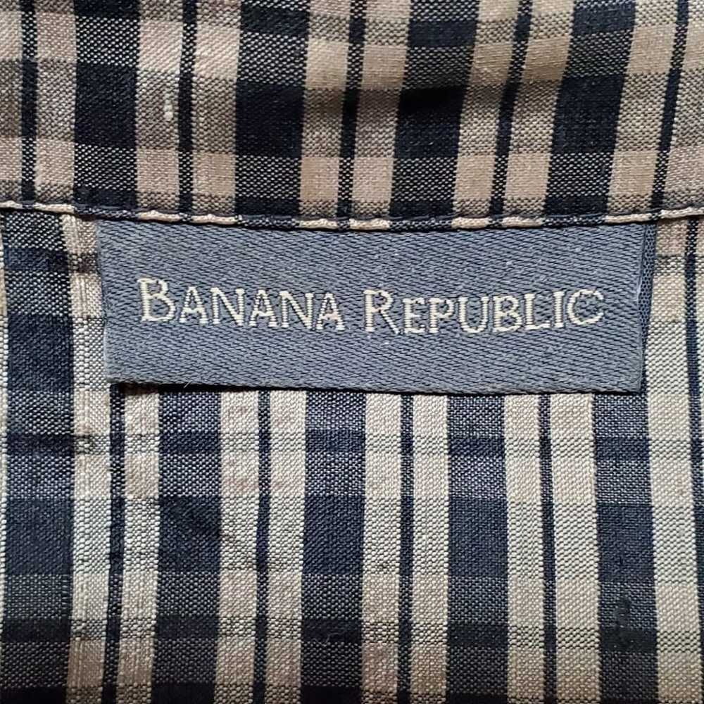90s Vintage Banana Republic Gold Silk Slub Knit C… - image 11