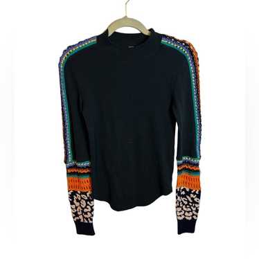 FREE PEOPLE SWITCH IT UP CROCHET THERMAL - image 1