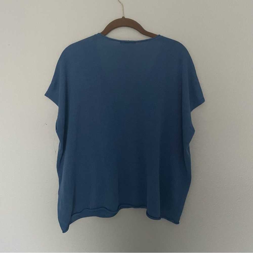 Eileen Fisher Cobalt Blue Sleeveless Knit Top Ove… - image 3