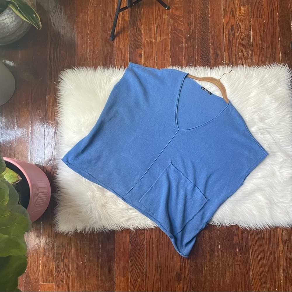 Eileen Fisher Cobalt Blue Sleeveless Knit Top Ove… - image 4
