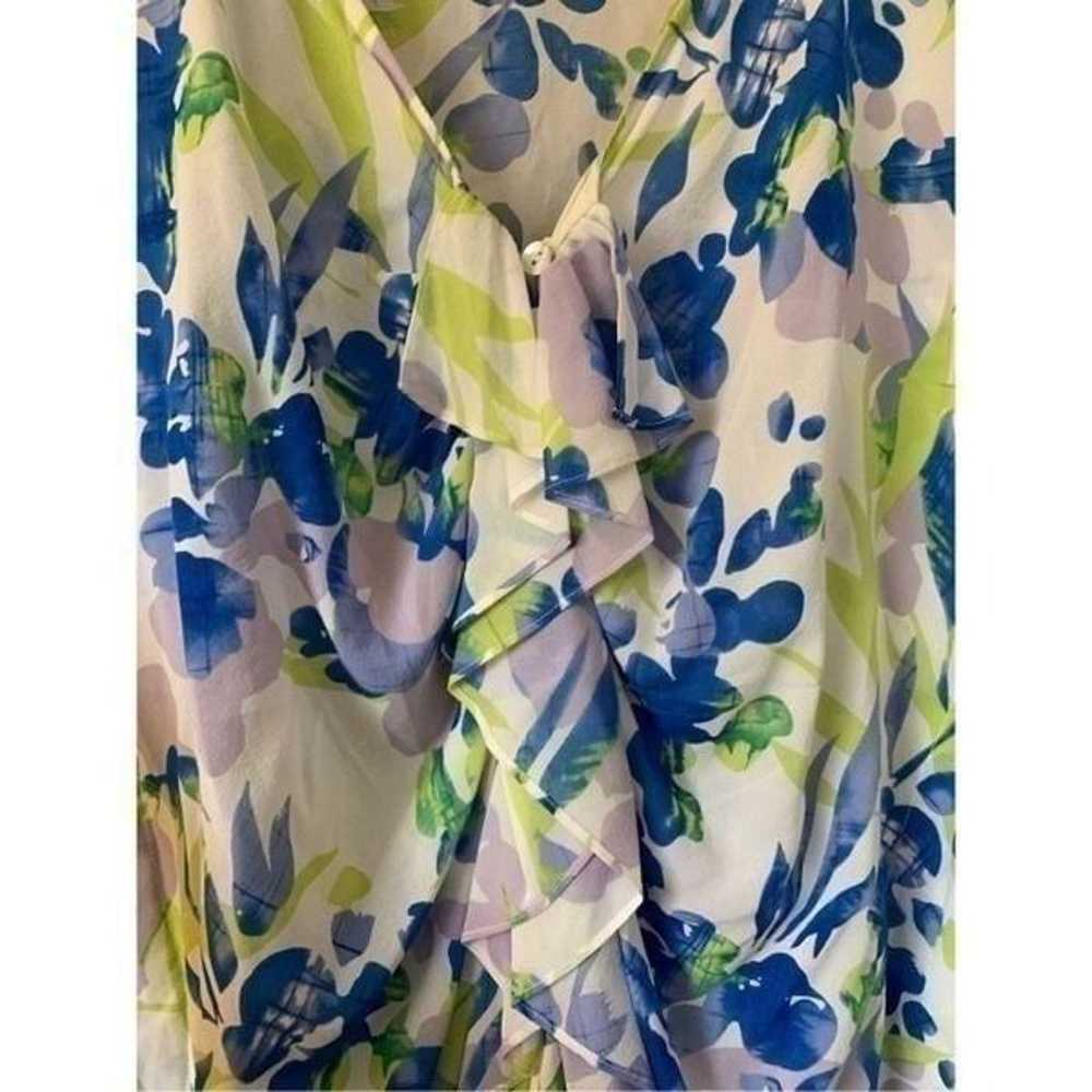 St. John Vintage Silk Blend Floral Poncho Blouse … - image 10