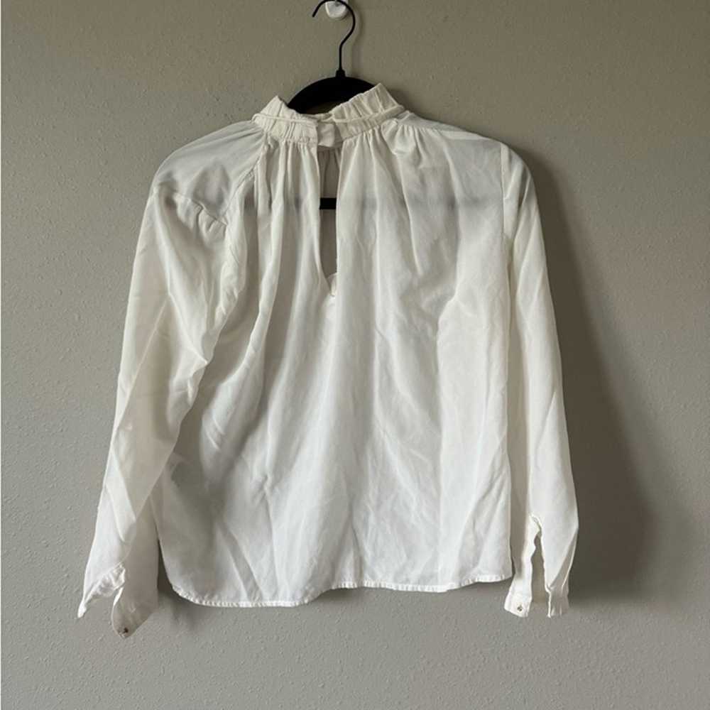 Scanlan Theodore White Silk Blouse Long Sleeve 2 - image 1