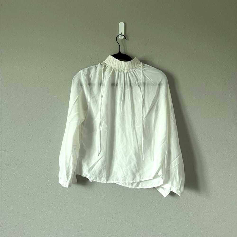 Scanlan Theodore White Silk Blouse Long Sleeve 2 - image 2
