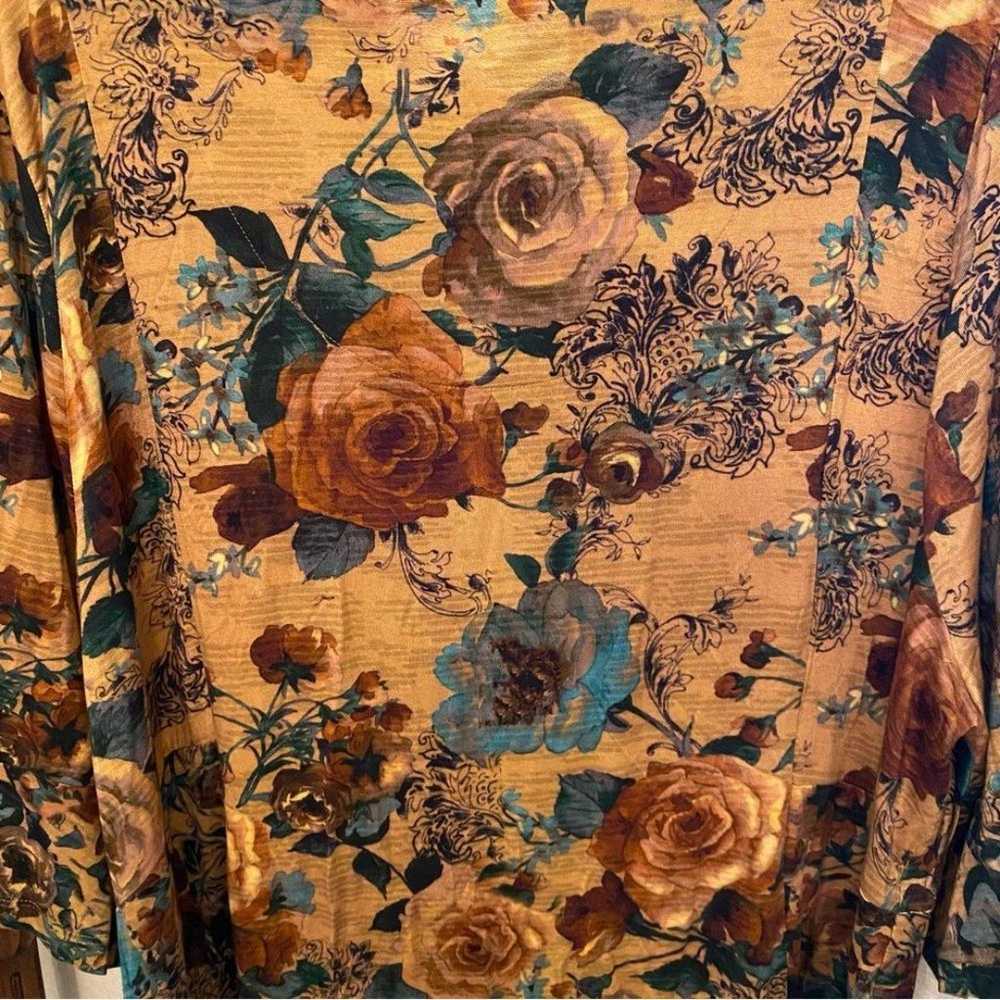 SOFT SURROUNDINGS Women Floral Embroidery Earthy … - image 6