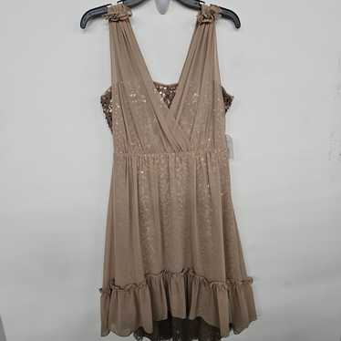Jessica Simpson Champaign Sequin Sleeveless Dress