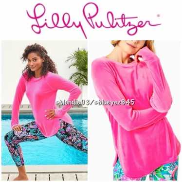 Lilly Pulitzer Luxletic “Blythe” velour pullover … - image 1
