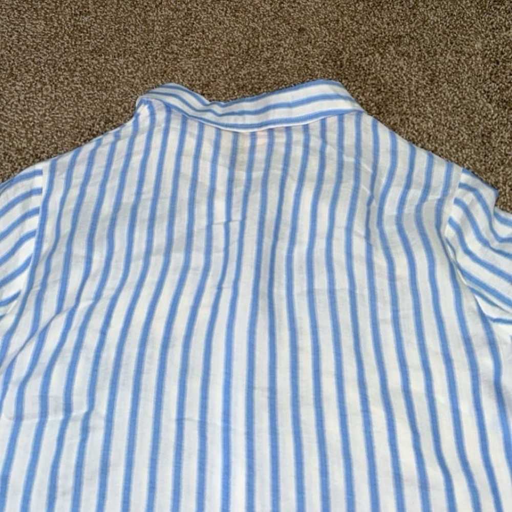 Lilly Pulitzer Lysa Tie Front Blue White Stripe B… - image 11