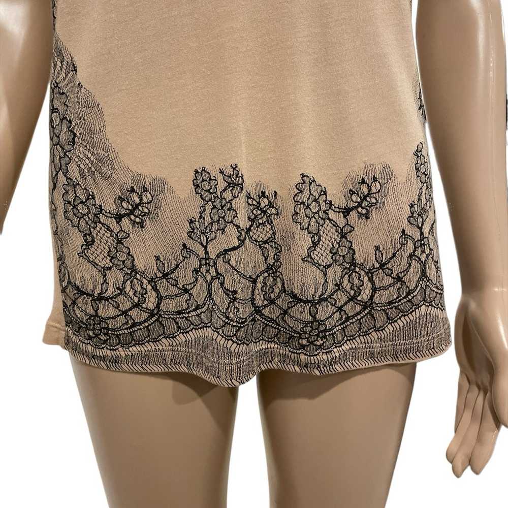 Valentino T-Shirt Couture Lace Top Size Small - image 3