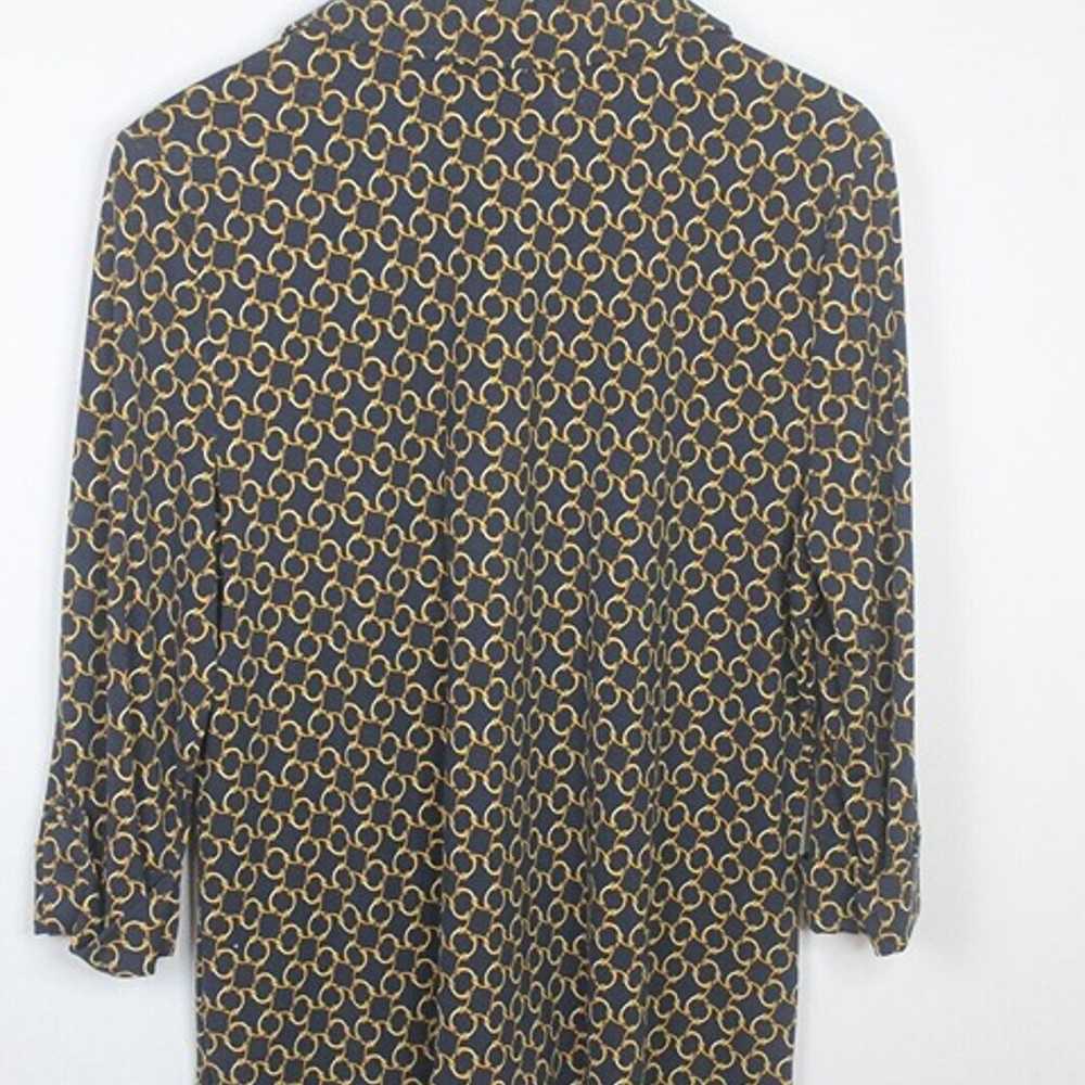 Charter Club Women Top X-Large Navy Button Up Blo… - image 2