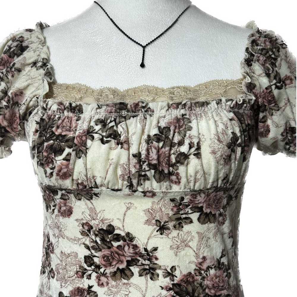 coquette milkmaid babydoll lace floral  japanese … - image 3