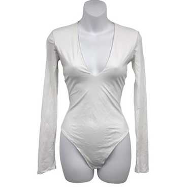 ALIX NYC Irving Bodysuit S Long Sleeve V-Neck Jer… - image 1